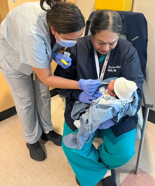 feeding baby in hospital